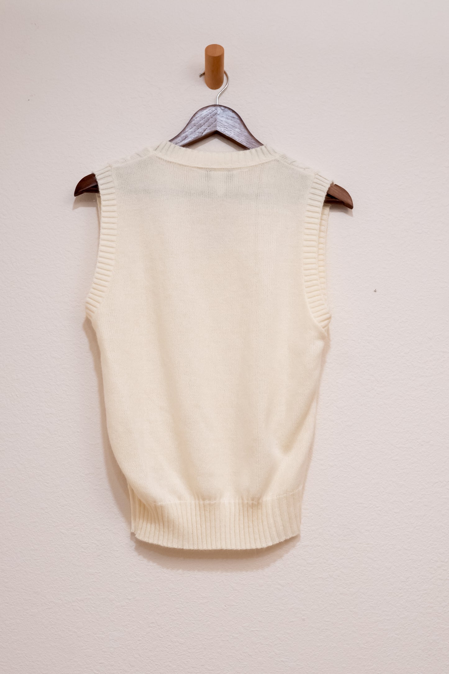 Cuddle Knit Made in the USA Sweater Vest Cream