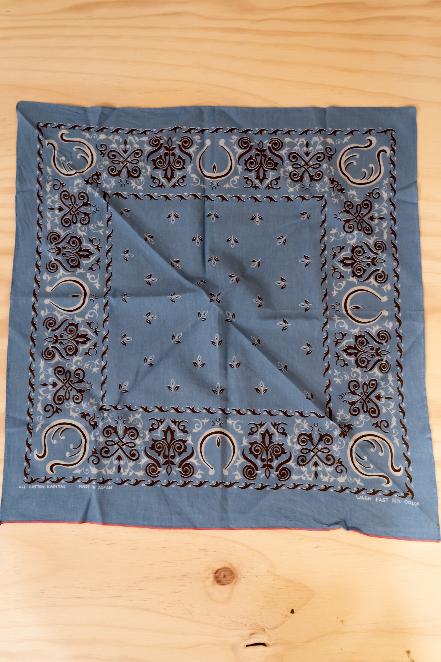 Kapital Antler Naja Fastcolor Selvedge Bandana in Blue