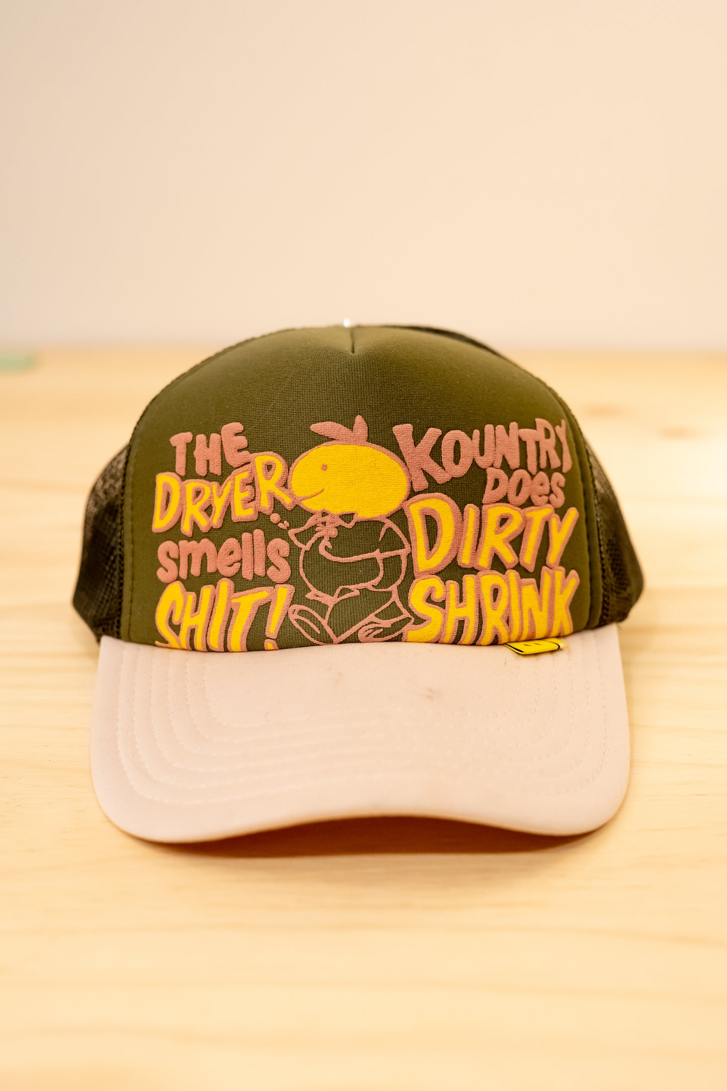 Kapital Kountry Dirty Shrink Trucker Cap Khaki/Natural