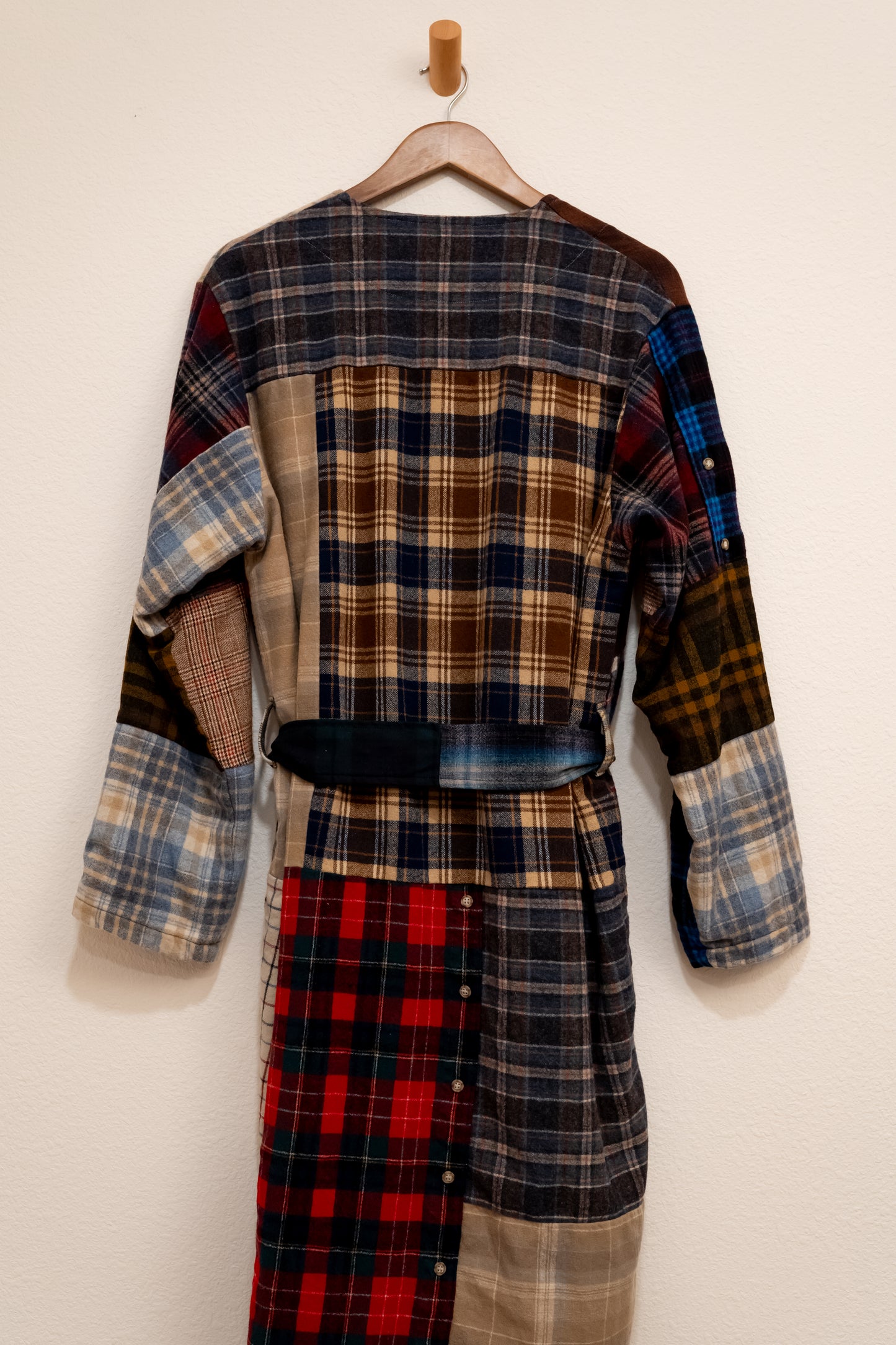 Rebuild By Needles Plaid Flannel Belted Coat