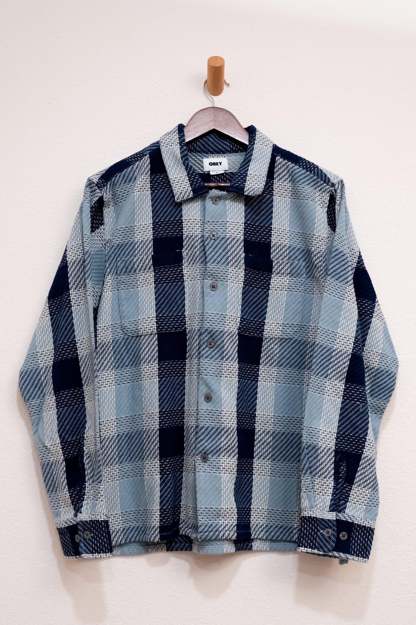 Obey Bruce Woven Shirt Blue