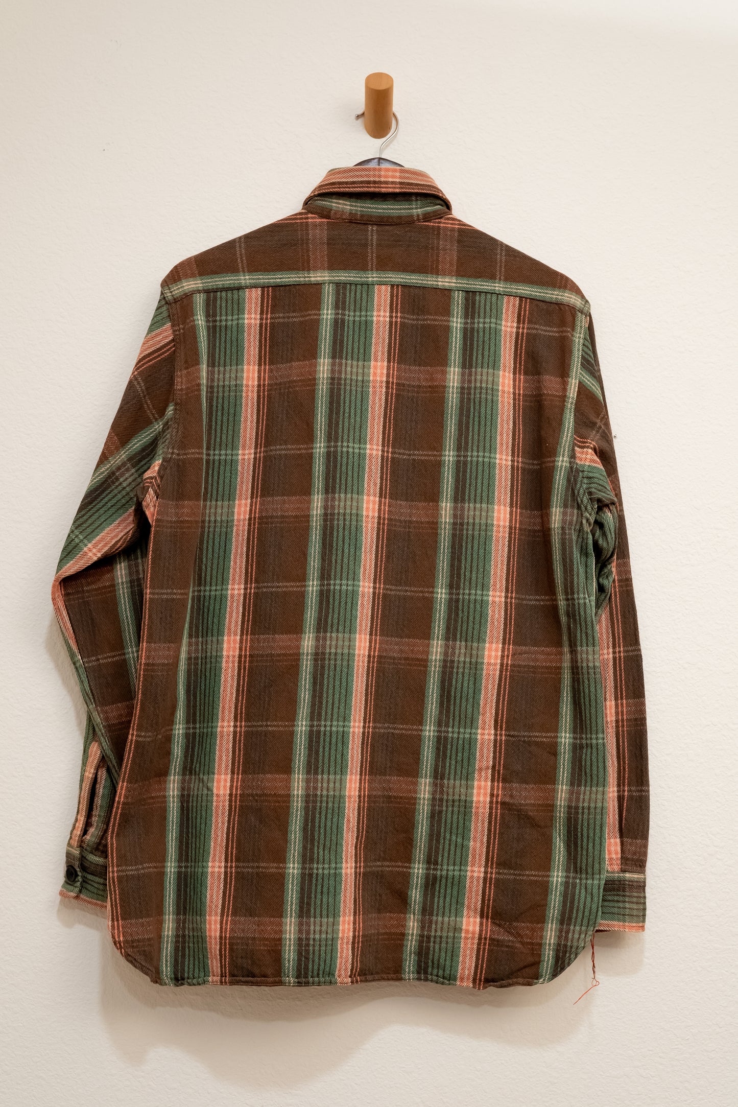 Vintage Sugar Cane Japan Flannel Brown Plaid