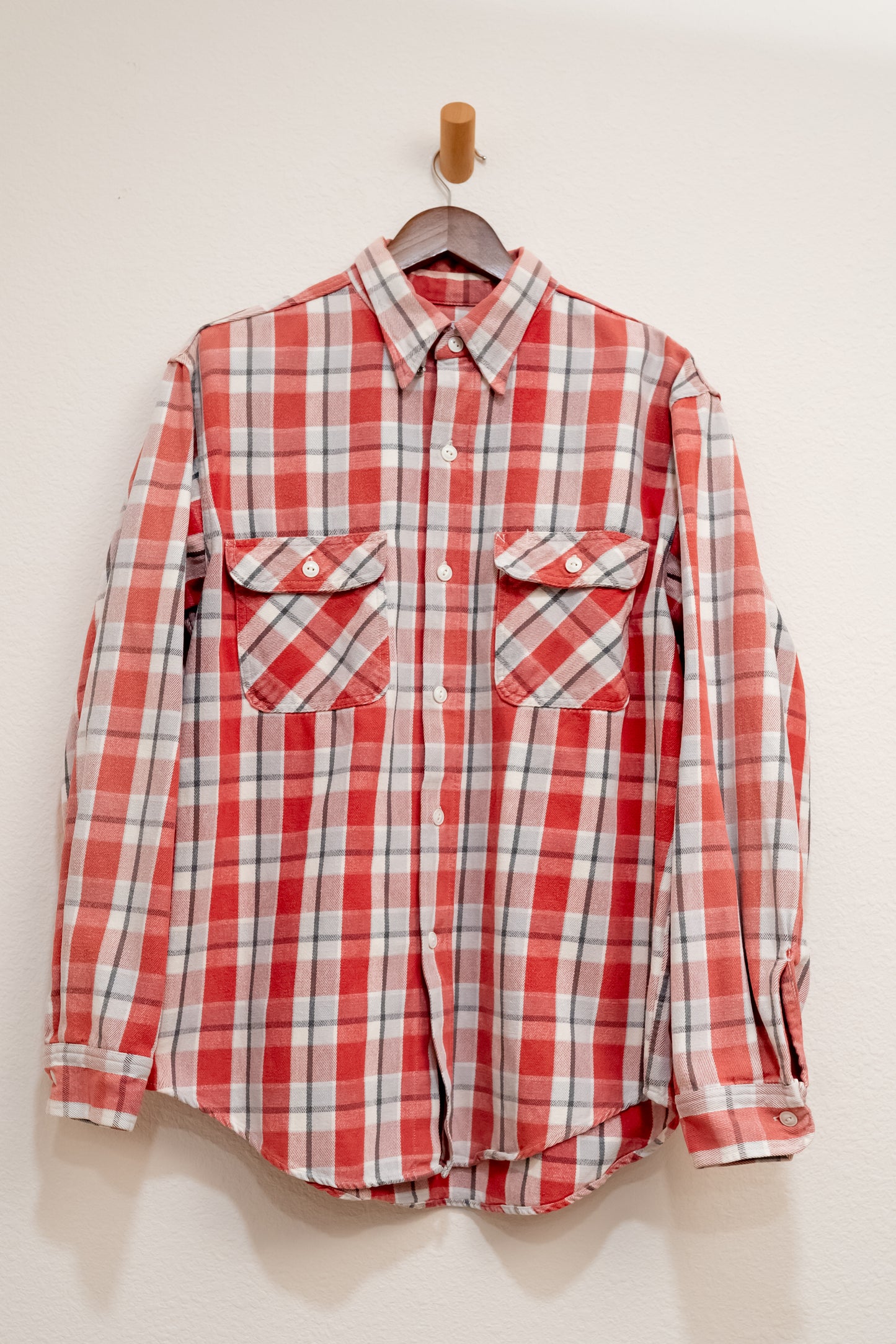 Vintage Sugar Cane Japan Flannel Shirt Red Plaid