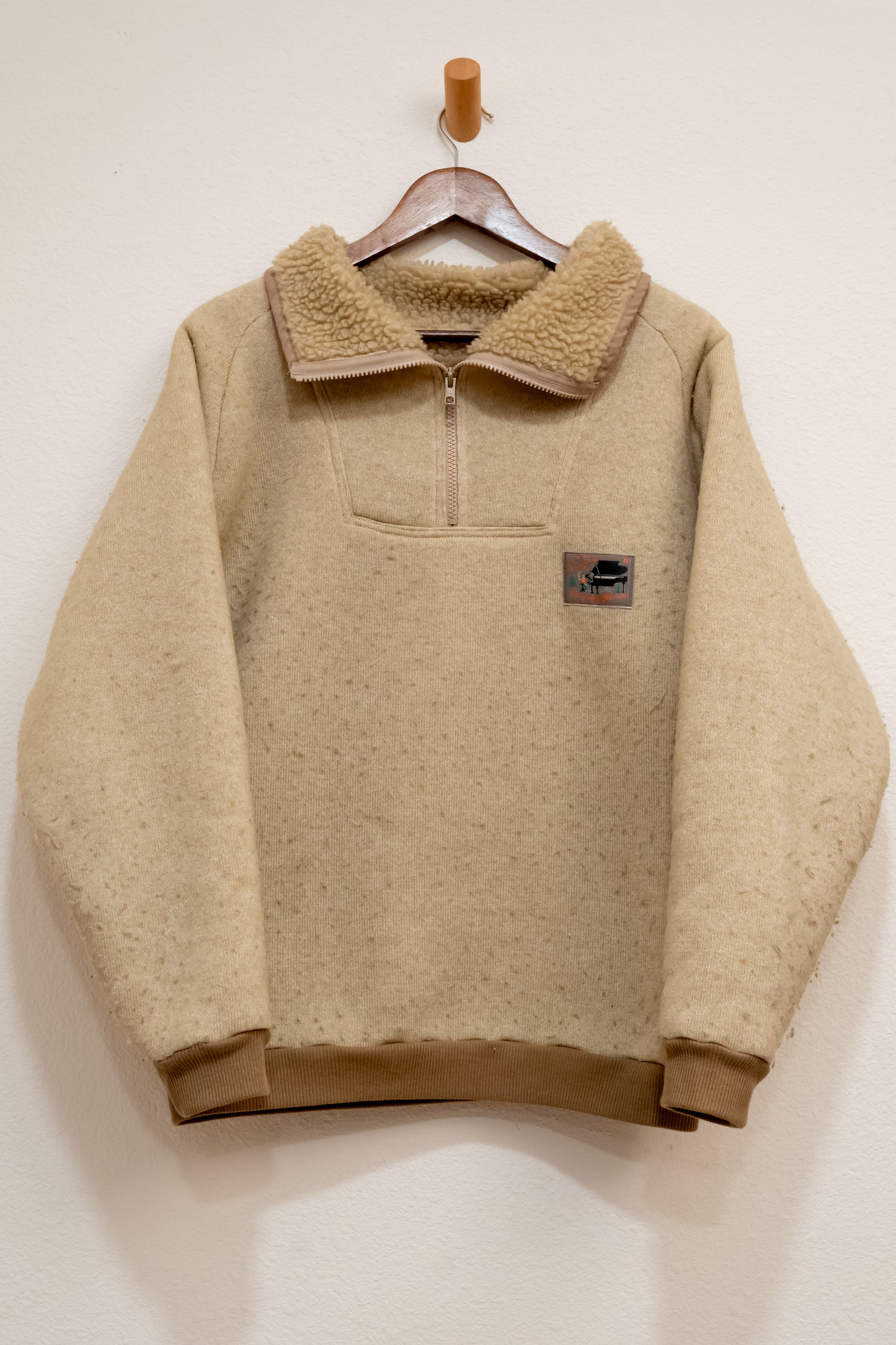 Kapital Boa Fleece Alpine Pullover in Beige
