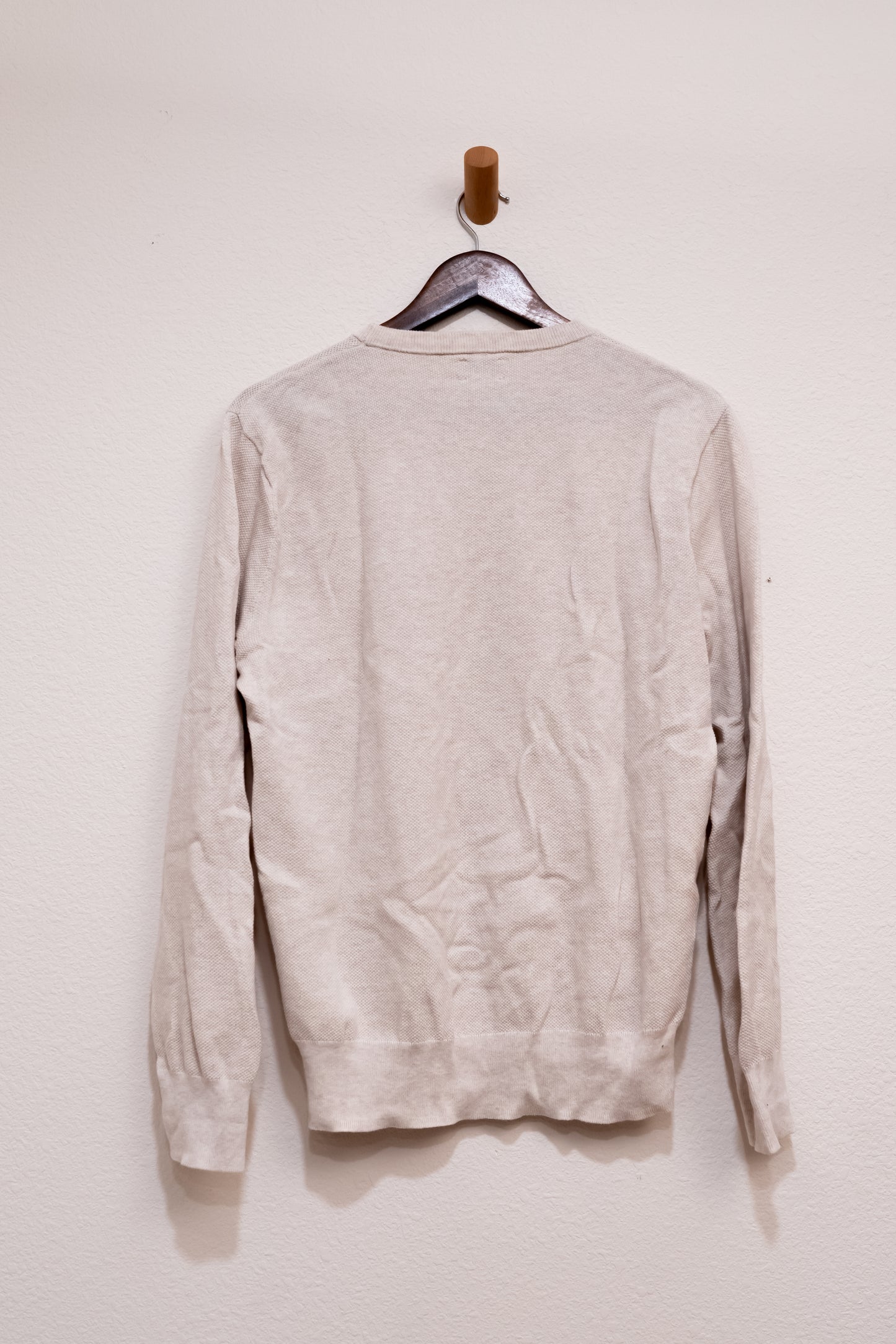 J.Crew Pique-Stitch Crewneck Sweater Beige