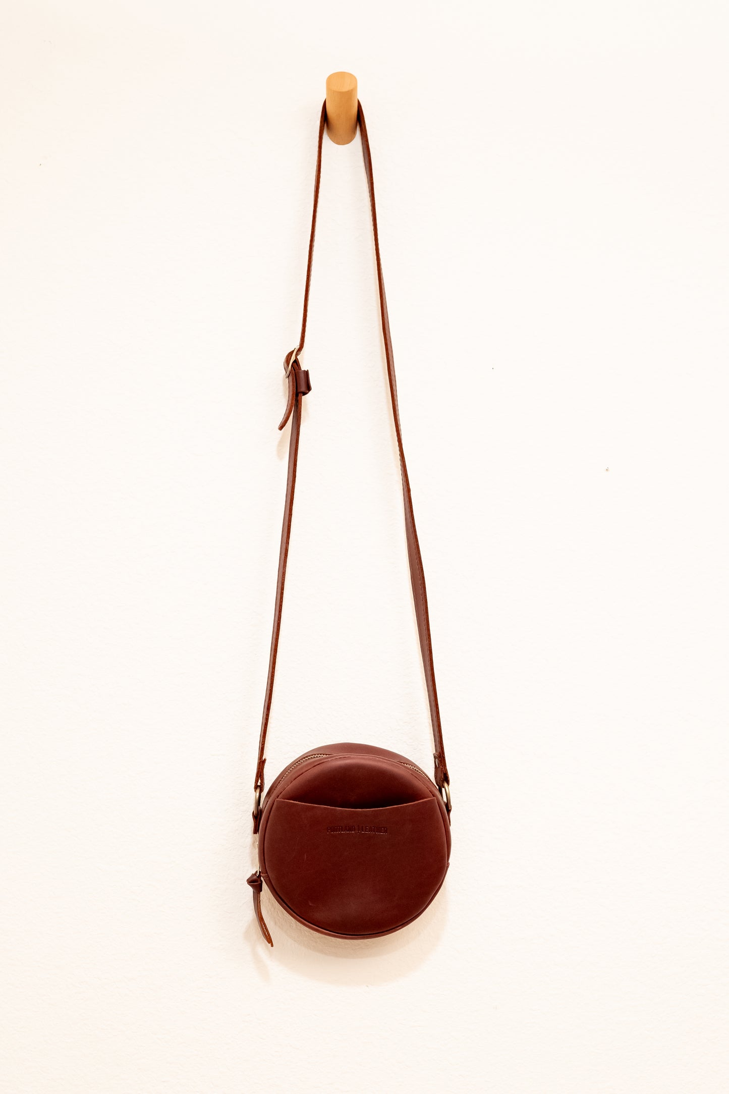 Portland Leather 'Almost Leather' Circle Crossbody Bag